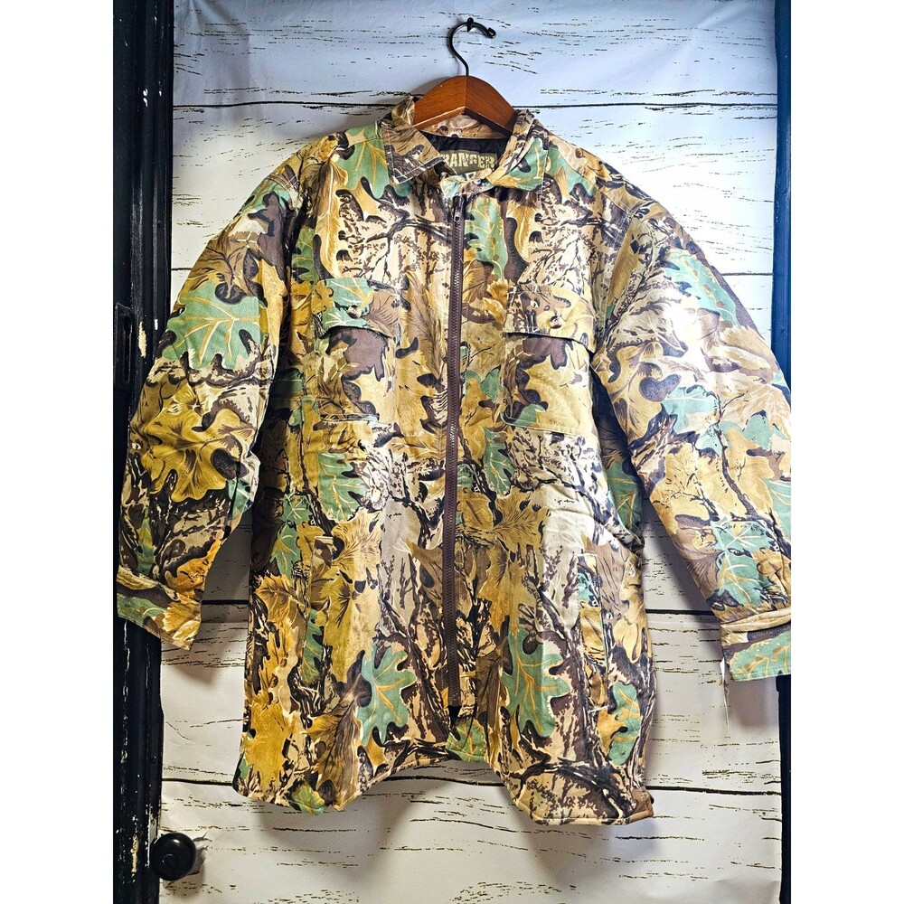 Vintage Ranger Camo Hunting Jacket Mens M NOS NWT Quilted Insulated Field Coat